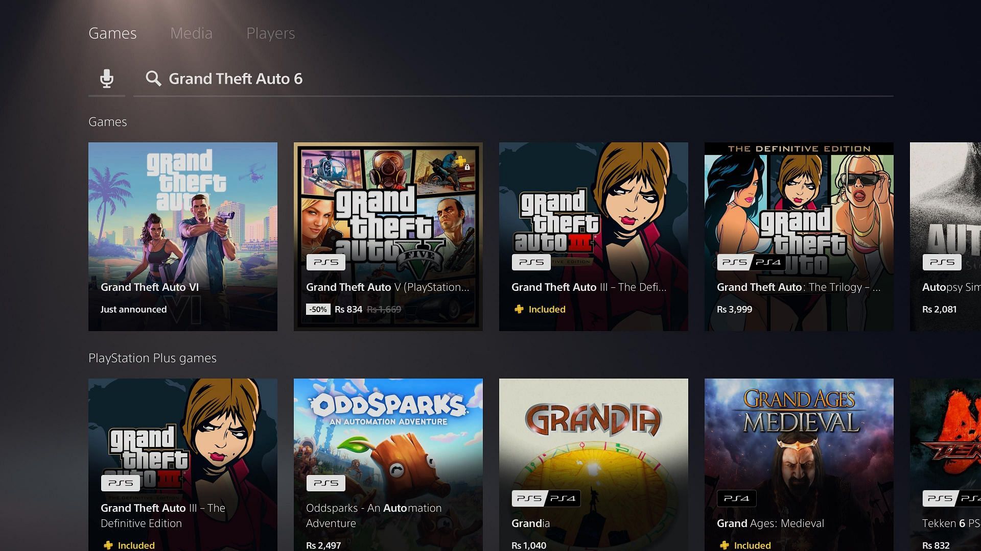 Wishlist Grand Theft Auto 6 on PS5 from the PlayStation Store (Image via PlayStation)